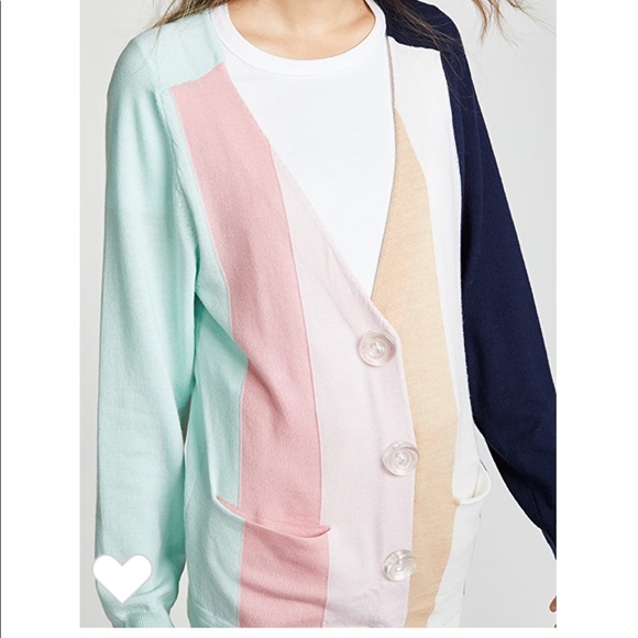 PAPER London Rainbow Pastel Stripe Cardigan - Picture 4 of 7